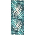 thumbnail image 4 of Unique Loom Outdoor Botanical Collection Area Rug - Sprig (2' x 5' 1" Runner Teal blue/Navy Blue), 4 of 9