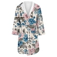 thumbnail image 4 of Jindong Robes en Peluche pour Femmes Robe en Polaire Longue Chaude Peignoir de Bain Veste de Détente Imprimée Robe de Confort Robes pour Femmes, 4 of 5