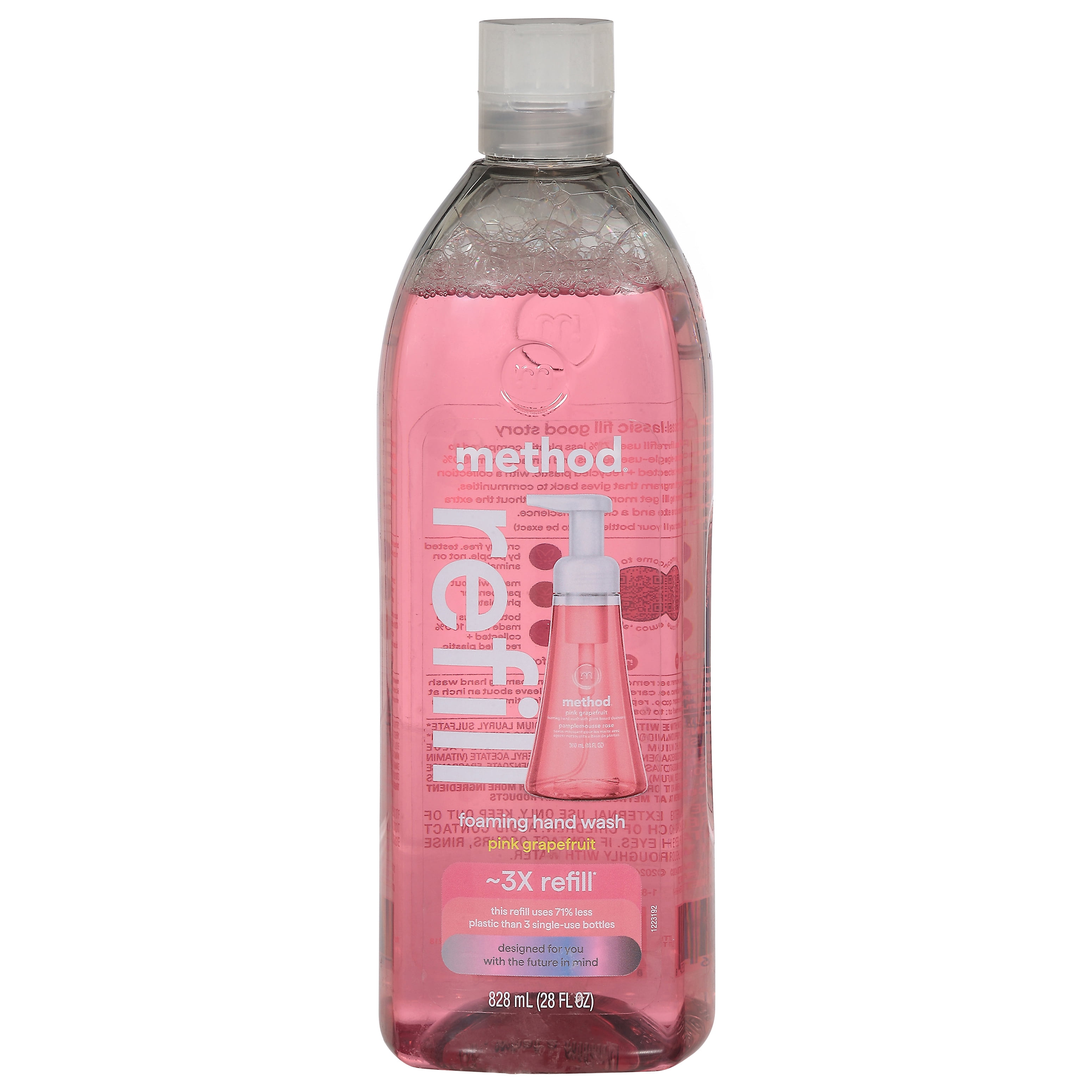 Method 9108415 28 oz Pink Grapefruit Scent Foam Hand Wash - Pack of 4