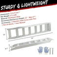 thumbnail image 2 of Aluminum Ramps, 1 Pack, 8810 lbs Capacity, Heavy-Duty Ramps with Top Hook Attaching End, Universal Loading Ramp for Motorcycles, Tractors, ATVs/UTVs, Trucks, Lawn Mowers, 72" L x 15" W, 2 of 9