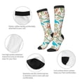 thumbnail image 4 of Picia Women Crew Soft Moisture-wicking Socks Wild Sea Life Pattern Design Cotton Socks, One Size fit All, 4 of 9