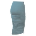 thumbnail image 3 of Doublju Women's Slim-Fit Ruched Long Pencil Skirt (Plus Size Available), 3 of 3