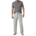 thumbnail image 3 of George Men's and Big Men's Feed Stripe Knit Sleep Pajama Pants, 2-Pack, Sizes S-5XL, 3 of 8
