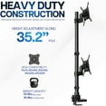 thumbnail image 5 of VIVO Dual Vertically Stacked Ultra-Wide Monitor Desk Mount for up to 57" Screens, 5 of 8