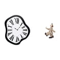 thumbnail image 1 of Reloj de pared,Reloj de pared interior nórdico con números romanos,Relojes distorsionados Reloj electrónico de lujo moderno,Figuras de payasos,Estatua de payaso,escultura,adorno de mesa, 1 of 8