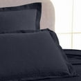 thumbnail image 5 of Superior Fleur De Lis Cotton Decorative Bedspread and Sham Set, Queen, Navy Blue, 5 of 10