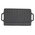 thumbnail image 1 of Cast Iron Griddle Grill Pan Stove Top Griddle Griddle Pan Grill Griddle Household Cast Iron Teppanyaki Plate Thickened Rectangular Double Sided Barbecue Grill 46x23CM, 1 of 8