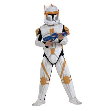 rubie's star wars clone wars child's clone trooper deluxe commander cody costume and mask, medium