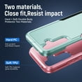 thumbnail image 7 of SaniMore for Samsung Galaxy S23 FE 5G Case, Military Grade Drop Protection Hard PC + Shock Absorption TPU Bumper Dual-Layer Shockproof Anti-Scratch Cover for Galaxy S23 FE 5G 6.4" 2023, Green+Pink, 7 of 7