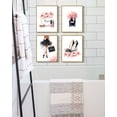 thumbnail image 6 of Drsoum Glam Pink Fashion Woman Wall Art Ladies Beauty Makeup Bathroom Decor 8x10in4pcs Natural Framed, 6 of 6