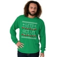 thumbnail image 5 of Ugly Christmas Lights Lets Get Lit Long Sleeve TShirt Men Women Brisco Brands 2X, 5 of 5