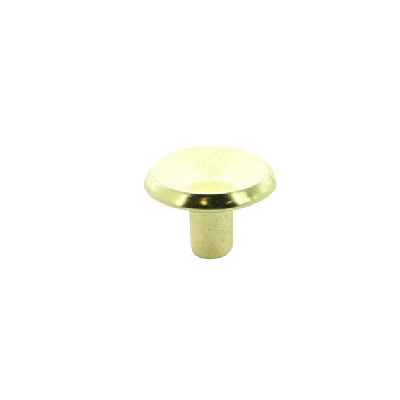 10pc Cabinet Knob 1" Round Polished Brass