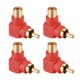 thumbnail image 1 of Conector RCA Macho a Hembra 90 Grados Cable Estéreo de Audio Video Adaptador Rojo 4 uds, Unique Bargains, Adaptadores de Enchufe, 1 of 2