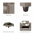 thumbnail image 6 of Flare Accent Chair with Ottoman Set in Tan Microsuede Fabric, 6 of 7