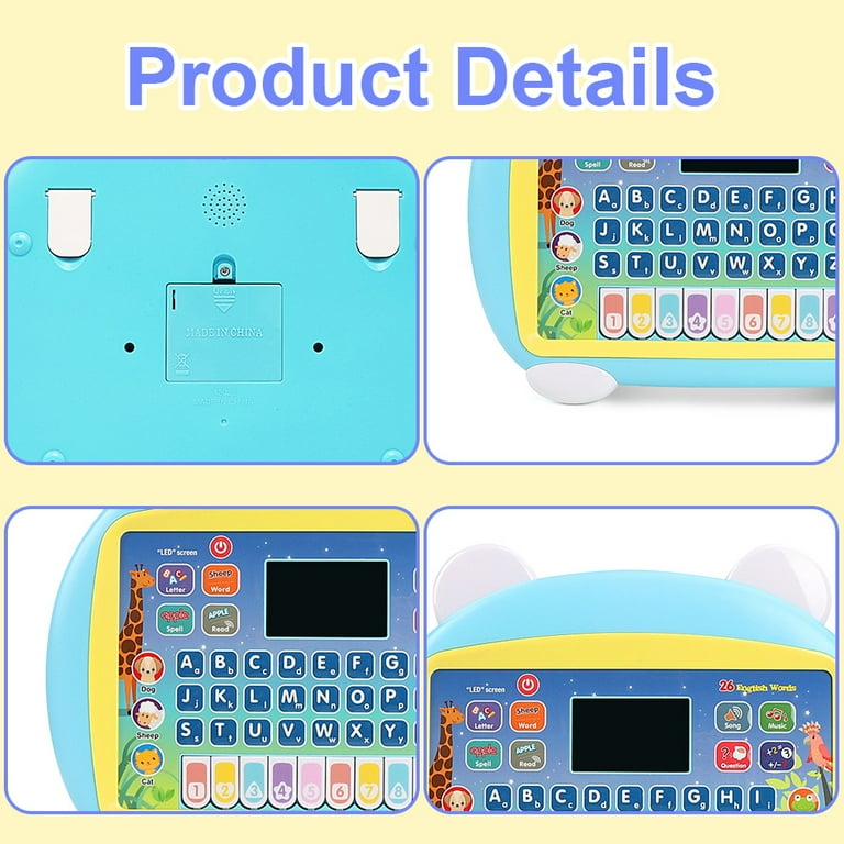 Educational Learning Laptop Computer Toy Tablet Toddler with LED