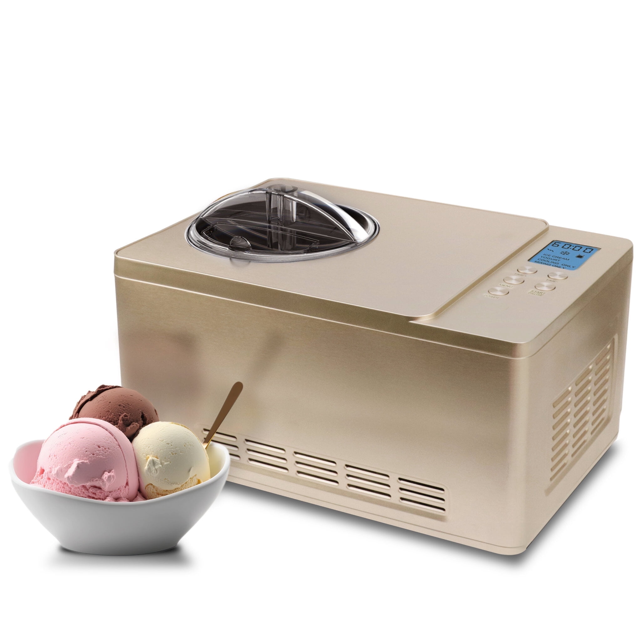 Whynter, Ice Cream Maker, 2.1 Quart, Stainless Steel - Walmart.com