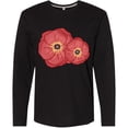 thumbnail image 3 of Inktastic Red Poppy Flowers Long Sleeve T-Shirt, 3 of 5