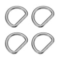 thumbnail image 1 of Uxcell 0.8" Anillos en D de metal, 4 Pcs Anillo D soldado de acero inoxidable 304 para cinturones, collares de perro, 3x15mm, 1 of 6