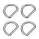 thumbnail image 1 of Uxcell 0.8" Anillos en D de metal, 4 Pcs Anillo D soldado de acero inoxidable 304 para cinturones, collares de perro, 3x15mm, 1 of 6