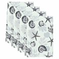 thumbnail image 2 of Grey Conch Coastal Kitchen Towels Set of 4, Nautical Summer Starfish Coral Shell Absorbent Dish Towels for Kitchen, Microfiber Hand Towel, Quick Drying Tea Towel for Cleaning Decorative Dishcloths, 2 of 7