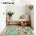 thumbnail image 3 of ODIKA 4'x6' Machine Washable Non-Slip Area Rug, Dreamland Fortress Playzone Fantasy World High Traffic Rug with Pad, Teal, 724548, 3 of 8
