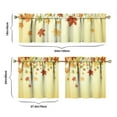 thumbnail image 6 of Fall Kitchen Curtains 24 Inch Short - 3 Panel Set, Autumn Harvest Print, Rod Pocket Window Treatment for Thanksgiving, Farmhouse, Cafe, Living Room - Machine Washable, 6 of 6
