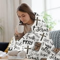 thumbnail image 5 of Christian Bible Cross Throw Blanket Jesus Religious Faith Prayer Blessed Print Blankets Gifts Couch Sofa Bed Stuff Decor Soft Cozy Fleece Plush Flannel Bedding for Lover Men Women Adults 40"x50", 5 of 6