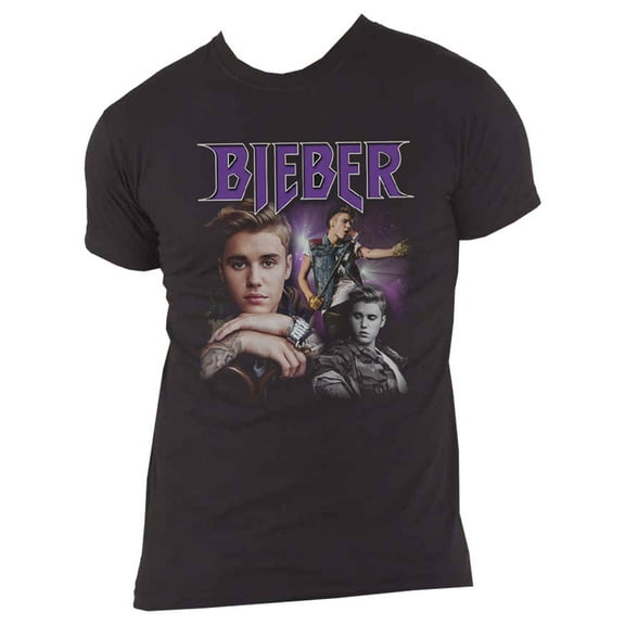 Men's Justin Bieber JB Homage Slim Fit T-shirt Medium Black