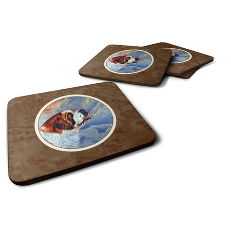 

Carolines Treasures 7085FC Saint Bernard Loyalty Foam Coaster Set of 4 3 1/2 x 3 1/2 multicolor