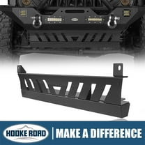 Hooke Road Front Bumper Lower Skid Plate Cover Guards Steel Fit 2007-2018 Jeep Wrangler JK, Black