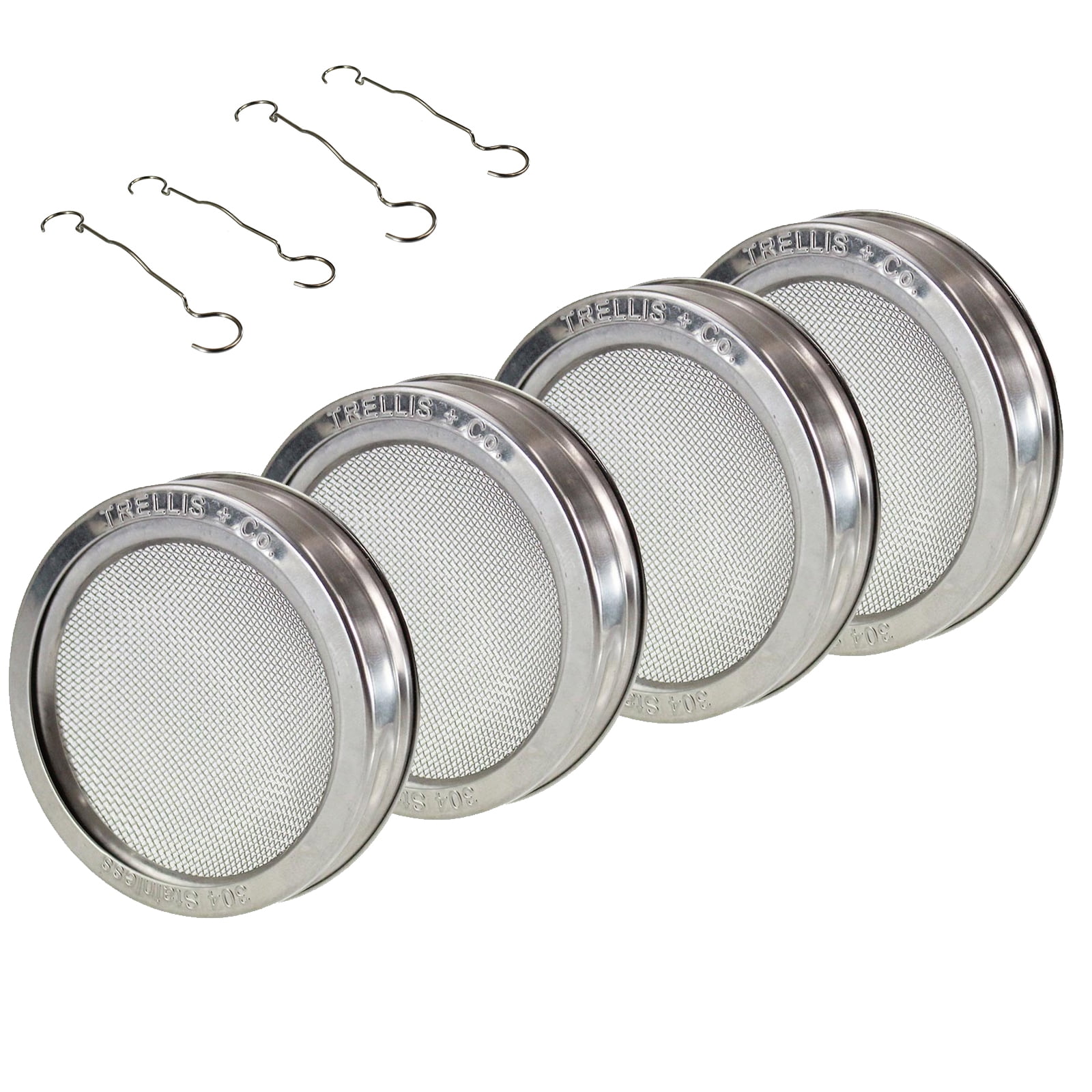 Sprouting Lids,2 Pack Sprouting Stand and 4 Pack Stainless Steel Screen Sprouting Jar Lids Mason Jar Sprouting Lids for Wide Mouth Mason Jars Growing Sprouts Organic Sprout Seeds