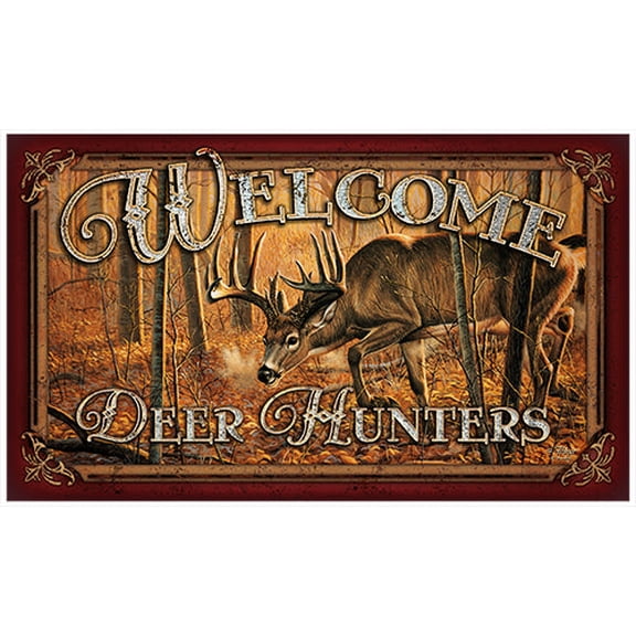 Welcome Deer Hunters Novelty Sign | Indoor/Outdoor | Funny Home Décor for Garages, Living Rooms, Bedroom, Offices | SignMission personalized gift Wall Plaque Decoration