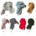 thumbnail image 4 of Jumpingount Bufanda de mujer Color sólido hilo tejido hombro cuello envolturas chal ropa cálida decoración moda plegable viaje Ropa, zapatos y accesorios Miscelánea Negro, 4 of 6