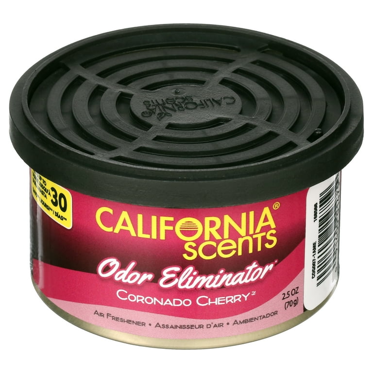 Can Air Freshener and Odor Neutralizer by California Scents, Set of 12  Spillproof Cans for Home and Car, Coronado Cherry, Fresh and Bold, 1.5 Oz  Each
