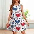thumbnail image 2 of YOUYEDIAN Independence Day Dresses for Teens Fourth Of July Sleeveless Red Sundresses Casual Star Hearts Graphic Dress 2025 Summer Midi Dress,Red 13-14 Years, 2 of 6