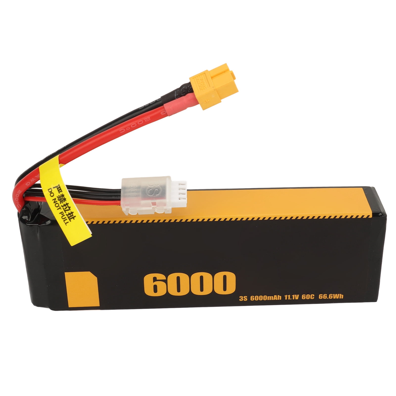 HOOVO Batterie RC 3S 11,1V 6000mAh 80C – Lot De 2 Avec Connecteur EC5 – Pour Voitures Et Bateaux