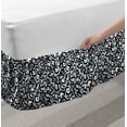 thumbnail image 2 of Leopard Print Bed Skirt, Repetitive Wild Animal Fashion Print Purple Grey Tones, Elastic Bedskirt Dust Ruffle Wrap Around for Bedding Decor, 4 Sizes, Grey Ceil Blue, by Ambesonne, 2 of 2