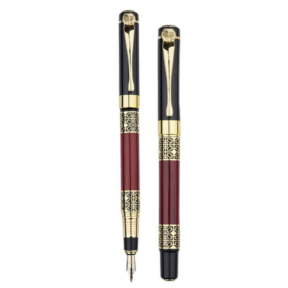 CCOCC Fountain Pens for Writing,Made From High-Quality Metal Fancy Pens,Good Ink Flow Nice Pens for Writing,Red