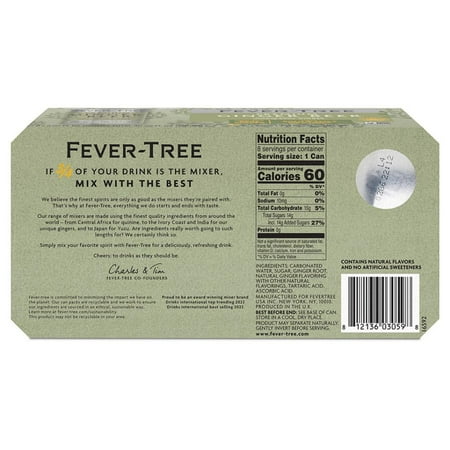 Fever-Tree Ginger Beer 150ml Cans; 8-pack