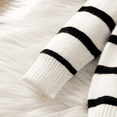 thumbnail image 5 of PatPat Toddler Girl Clothes Baby Girl Sweatshirts Long Sleeves Stripe Knit Sweater Sailboat Pattern Sweater, White, 2 Years, 5 of 6