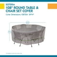 Duck Covers Soteria Waterproof 108 Inch Round Patio Table with Chairs