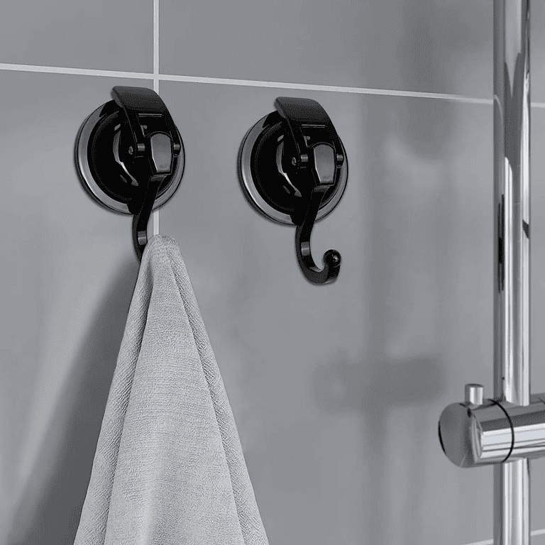 Luxear Suction Hook Shower Hooks Suction Razor Hooks for Shower Strong Suction Power Bathroom Towel Hooks for Livingroom Kitchen No Mark Waterproof