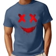thumbnail image 2 of LIIPEE Men T Shirts Casual Funny Graphic Printed Short Sleeve Crew Neck T Shirt Summer Male Regular Fit Fashion Lightweight Sports Tees Comfortable Breathable Soft Daily Tops,Light Blue,XXXL, 2 of 3