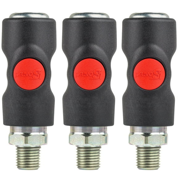 3 Prevost Truflate Air Hose Coupler USI061251 1/4" NPT Automotive Style PrevoS1