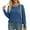 Blue, variant on Hrsba Women's Oversized Casual Tops, Sweaters for Women Fall Sweaters for Women Ribbed Knit Crew Neck Pullover Long Sleeve Versatile Slim Winter Fashion Ladies Tops Women's Long Sleeve Tops