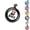 Black, variant on Black Classic Bike Bell - Lightweight Fun Design, Loud Clear Sound, Fits 20-25mm Handlebars for Scooter & Vintage Bike