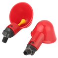 thumbnail image 1 of 15pc Poultry Water Drinking Cups- Chicken Hen Plastic Automatic Drinker, 1 of 3