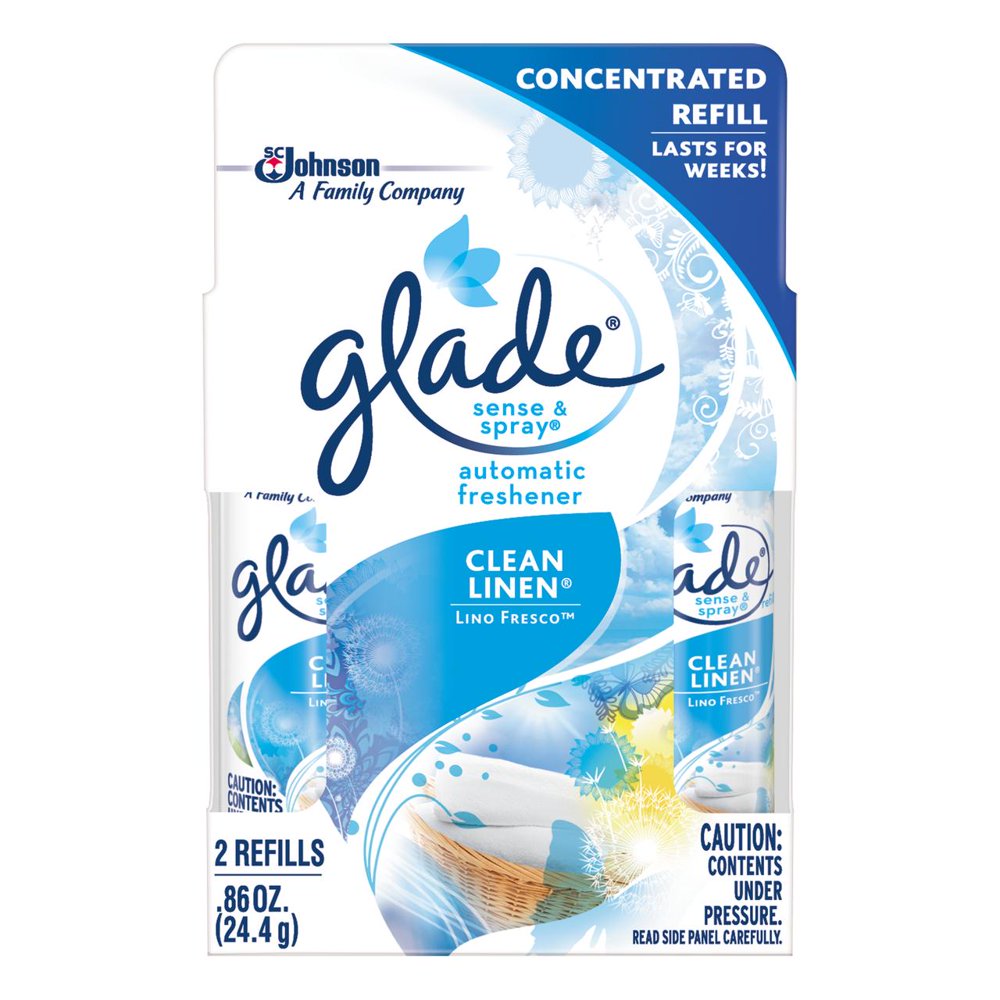 Glade Automatic Spray, Clean Linen, 0.86 oz. (Pack of 2)