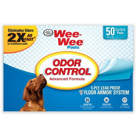 Four Paws Odor Control Wee-Wee Control Training Pads, 50 (Best Wee Wee Pads Reviews)