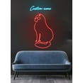 thumbnail image 2 of Handmadetneonsign Cat Name Neon Sign, Cat Neon Sign, Custom Kitten Pet Neon Sign, Cat Neon Light, Name Neon Sign, Wall Décor, 2 of 4